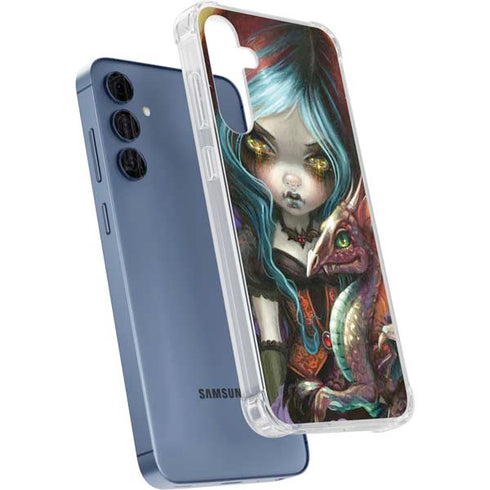 Gothic Vampire Fairy with Dragon & Skulls by Jasmine Becket-Griffith Galaxy A55 5G Clear Case