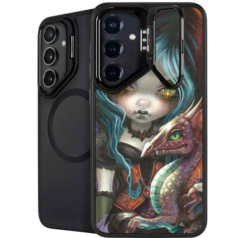 Gothic Vampire Fairy with Dragon & Skulls by Jasmine Becket-Griffith Galaxy S25 Kickstand Case