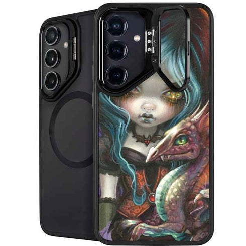 Gothic Vampire Fairy with Dragon & Skulls by Jasmine Becket-Griffith Galaxy S24 Plus Kickstand Case