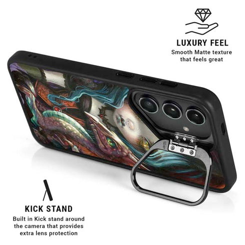 Gothic Vampire Fairy with Dragon & Skulls by Jasmine Becket-Griffith Galaxy S25 Plus Kickstand Case