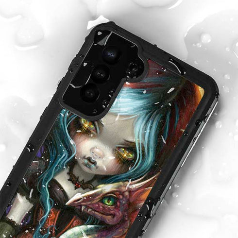 Gothic Vampire Fairy with Dragon & Skulls by Jasmine Becket-Griffith Galaxy S24 Plus Waterproof Case