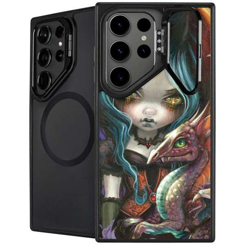 Gothic Vampire Fairy with Dragon & Skulls by Jasmine Becket-Griffith Galaxy S24 Ultra Kickstand Case