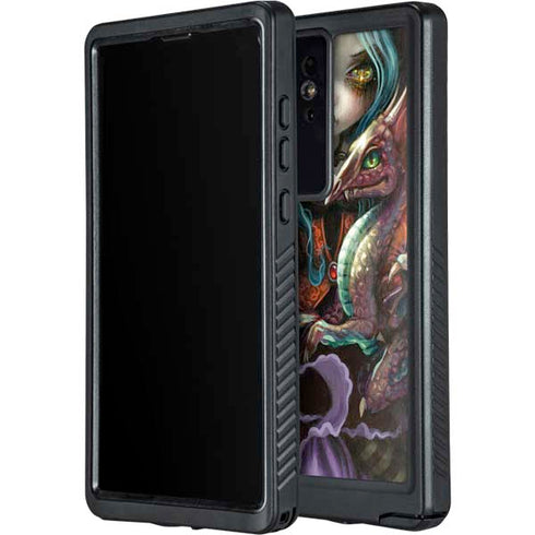 Gothic Vampire Fairy with Dragon & Skulls by Jasmine Becket-Griffith Galaxy S24 Ultra Waterproof Case