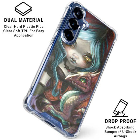 Gothic Vampire Fairy with Dragon & Skulls by Jasmine Becket-Griffith Galaxy S25 Plus Clear Case
