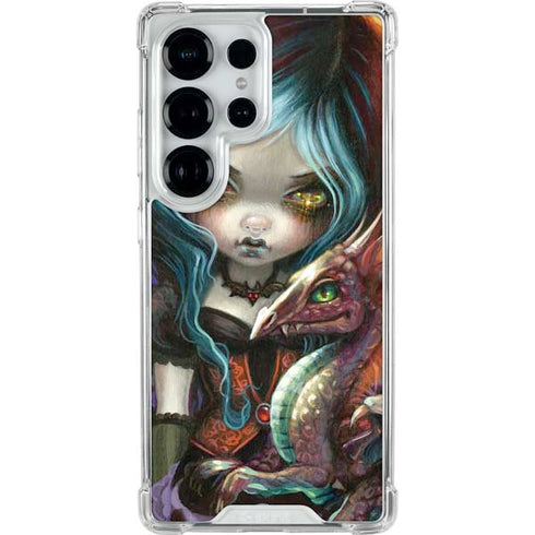 Gothic Vampire Fairy with Dragon & Skulls by Jasmine Becket-Griffith Galaxy S25 Ultra Clear Case