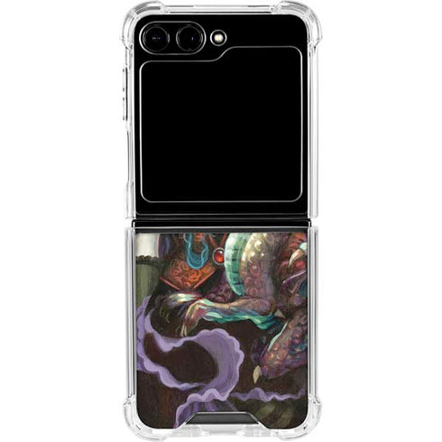 Gothic Vampire Fairy with Dragon & Skulls by Jasmine Becket-Griffith Galaxy Z Flip6 Clear Case