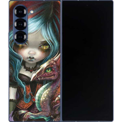 Gothic Vampire Fairy with Dragon & Skulls by Jasmine Becket-Griffith Galaxy Z Fold6 Skin