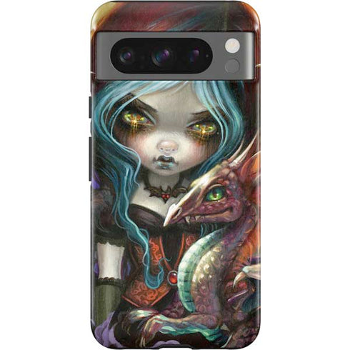 Gothic Vampire Fairy with Dragon & Skulls by Jasmine Becket-Griffith Pixel Cases