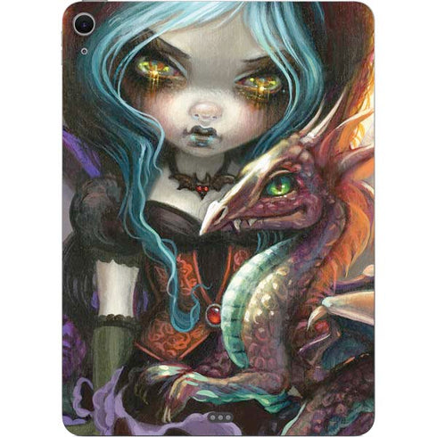Gothic Vampire Fairy with Dragon & Skulls by Jasmine Becket-Griffith Apple iPad Air Skin