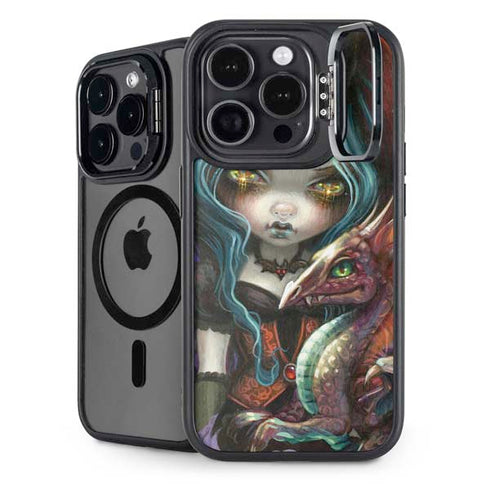 Gothic Vampire Fairy with Dragon & Skulls by Jasmine Becket-Griffith iPhone 13 Pro Max Kickstand Case