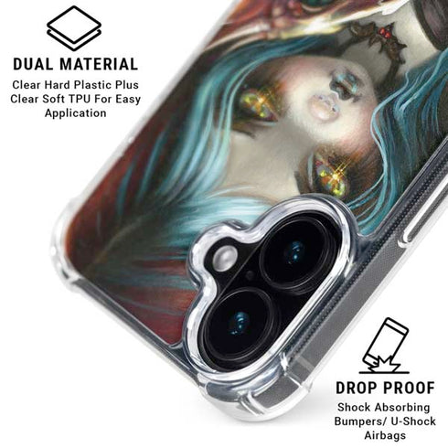 Gothic Vampire Fairy with Dragon & Skulls by Jasmine Becket-Griffith iPhone 16 Clear Case