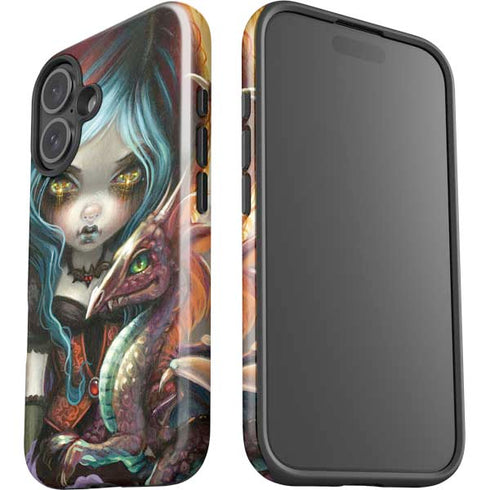 Gothic Vampire Fairy with Dragon & Skulls by Jasmine Becket-Griffith iPhone 16 Impact Case
