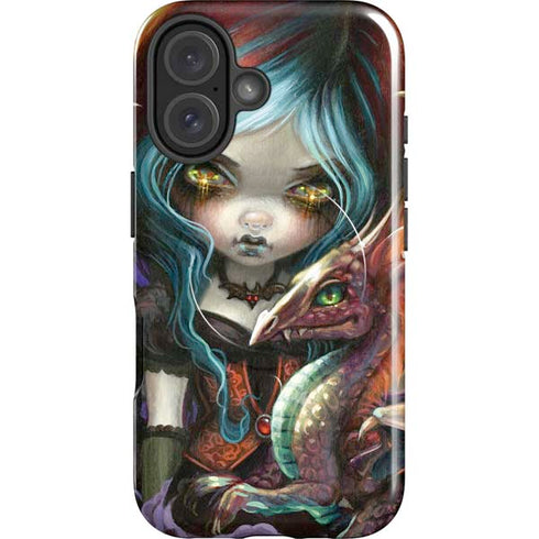 Gothic Vampire Fairy with Dragon & Skulls by Jasmine Becket-Griffith iPhone 16 Magsafe Impact Case