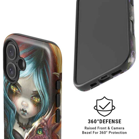 Gothic Vampire Fairy with Dragon & Skulls by Jasmine Becket-Griffith iPhone 16 Magsafe Impact Case
