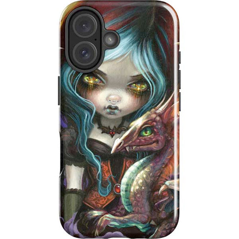 Gothic Vampire Fairy with Dragon & Skulls by Jasmine Becket-Griffith iPhone 16 Plus Impact Case