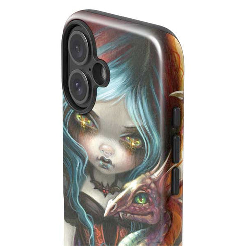 Gothic Vampire Fairy with Dragon & Skulls by Jasmine Becket-Griffith iPhone 16 Plus Impact Case