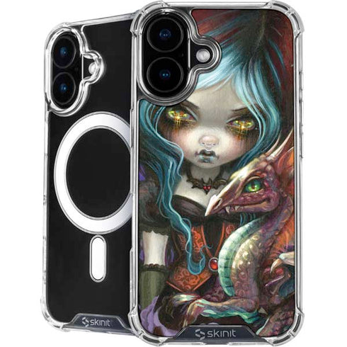 Gothic Vampire Fairy with Dragon & Skulls by Jasmine Becket-Griffith iPhone 16 Plus MagSafe Case