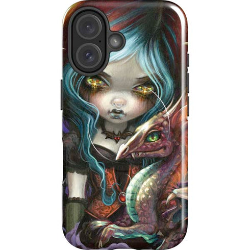 Gothic Vampire Fairy with Dragon & Skulls by Jasmine Becket-Griffith iPhone 16 Plus Magsafe Impact Case