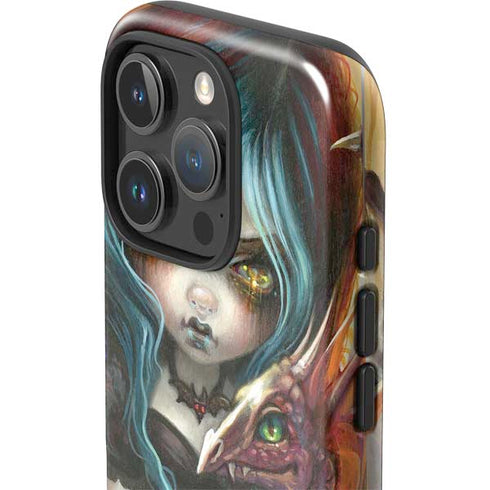 Gothic Vampire Fairy with Dragon & Skulls by Jasmine Becket-Griffith iPhone 16 Pro Impact Case