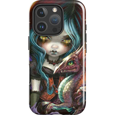Gothic Vampire Fairy with Dragon & Skulls by Jasmine Becket-Griffith iPhone 16 Pro Magsafe Impact Case