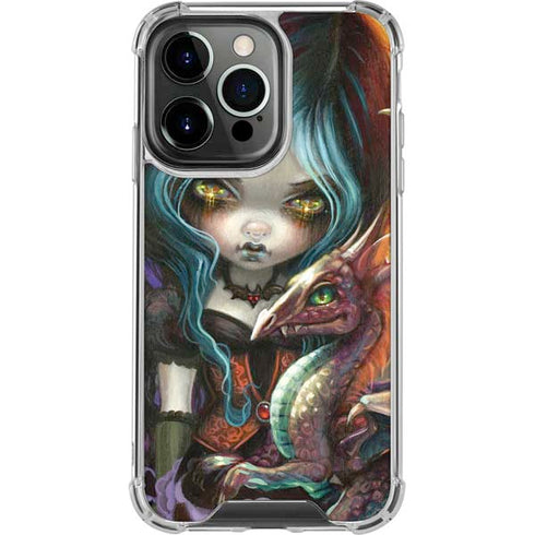Gothic Vampire Fairy with Dragon & Skulls by Jasmine Becket-Griffith iPhone 16 Pro Max Clear Case