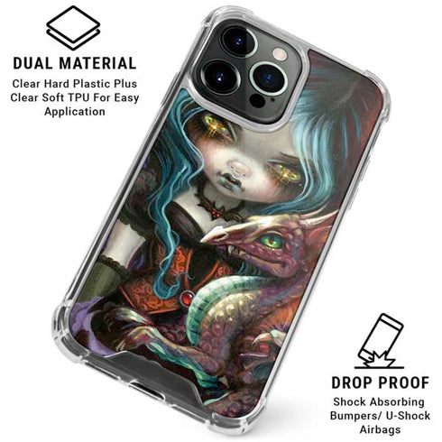 Gothic Vampire Fairy with Dragon & Skulls by Jasmine Becket-Griffith iPhone 16 Pro Max Clear Case