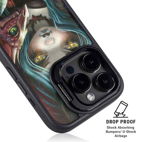 Gothic Vampire Fairy with Dragon & Skulls by Jasmine Becket-Griffith iPhone 16 Pro Max Kickstand Case