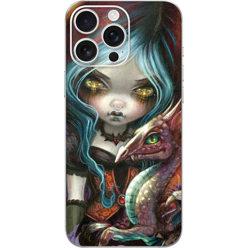 Gothic Vampire Fairy with Dragon & Skulls by Jasmine Becket-Griffith iPhone 16 Pro Max Skin