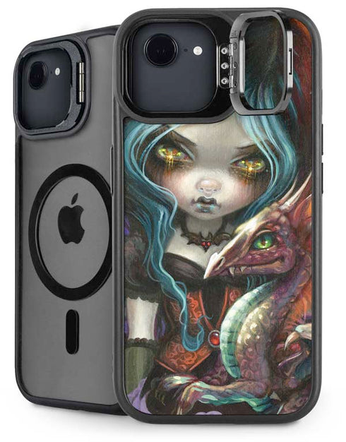 Gothic Vampire Fairy with Dragon & Skulls by Jasmine Becket-Griffith iPhone 16e Kickstand Case