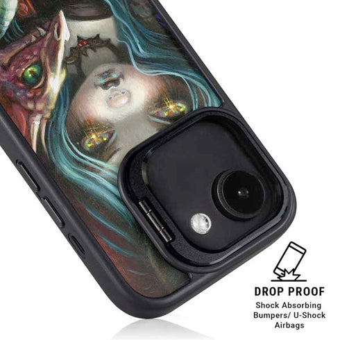 Gothic Vampire Fairy with Dragon & Skulls by Jasmine Becket-Griffith iPhone 16e Kickstand Case