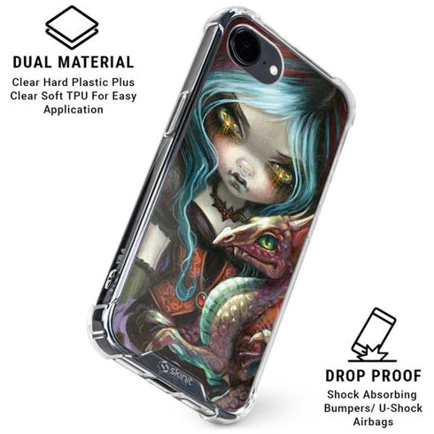 Gothic Vampire Fairy with Dragon & Skulls by Jasmine Becket-Griffith iPhone 16e Clear Case