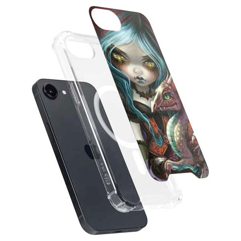 Gothic Vampire Fairy with Dragon & Skulls by Jasmine Becket-Griffith iPhone 16e MagSafe Case