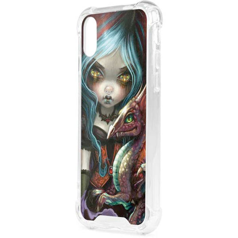 Gothic Vampire Fairy with Dragon & Skulls by Jasmine Becket-Griffith iPhone XS Clear Case