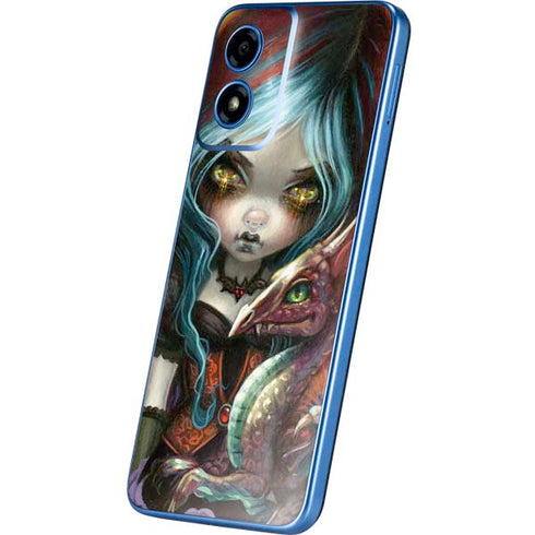 Gothic Vampire Fairy with Dragon & Skulls by Jasmine Becket-Griffith Moto G Play 4G (2024) Skin
