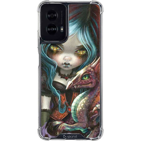 Gothic Vampire Fairy with Dragon & Skulls by Jasmine Becket-Griffith Moto G Power 5G (2024) Clear Case