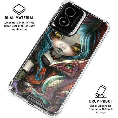 Gothic Vampire Fairy with Dragon & Skulls by Jasmine Becket-Griffith Moto G Power 5G (2024) Clear Case