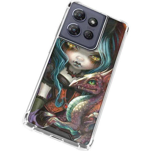 Gothic Vampire Fairy with Dragon & Skulls by Jasmine Becket-Griffith Moto G Power 5G (2025) Clear Case