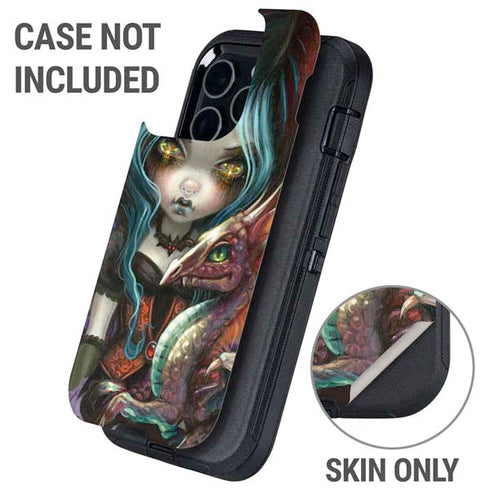 Gothic Vampire Fairy with Dragon & Skulls by Jasmine Becket-Griffith Otterbox Defender iPhone Skin
