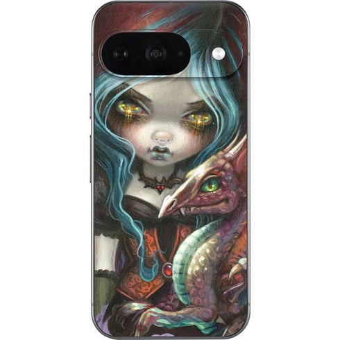 Gothic Vampire Fairy with Dragon & Skulls by Jasmine Becket-Griffith Google Pixel 9 Skin