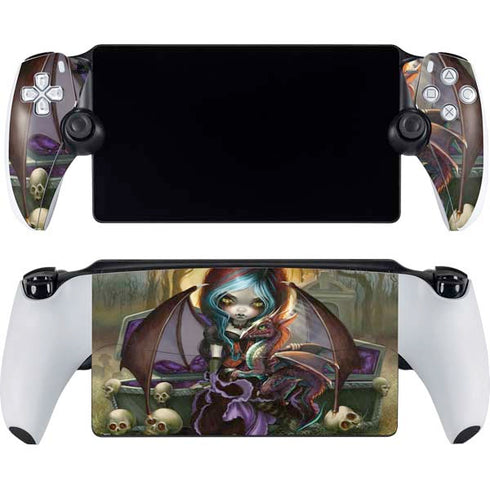 Gothic Vampire Fairy with Dragon & Skulls by Jasmine Becket-Griffith PlayStation Portal Remote Player Skin