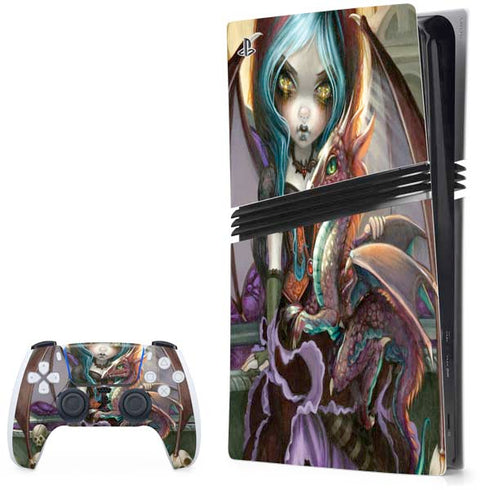 Gothic Vampire Fairy with Dragon & Skulls by Jasmine Becket-Griffith PS5 Pro Bundle Skin