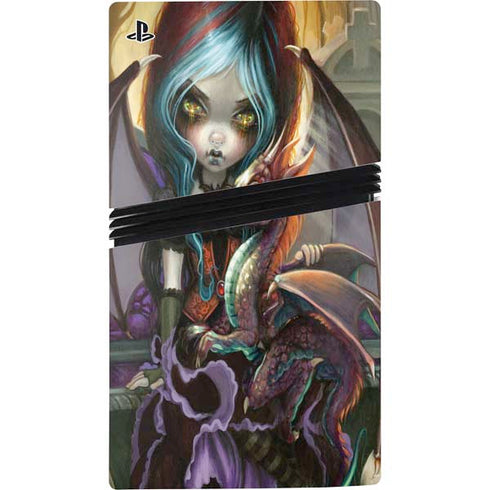 Gothic Vampire Fairy with Dragon & Skulls by Jasmine Becket-Griffith PS5 Pro Bundle Skin