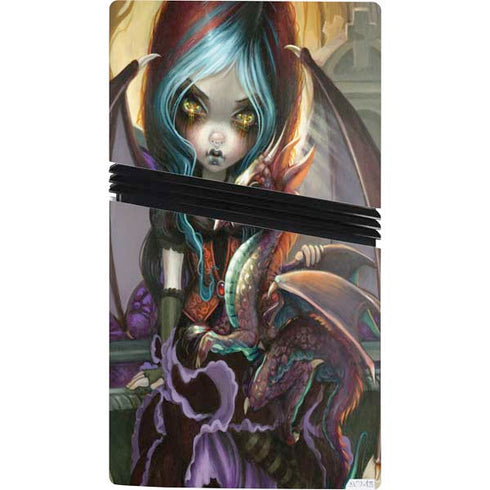 Gothic Vampire Fairy with Dragon & Skulls by Jasmine Becket-Griffith PS5 Pro Bundle Skin