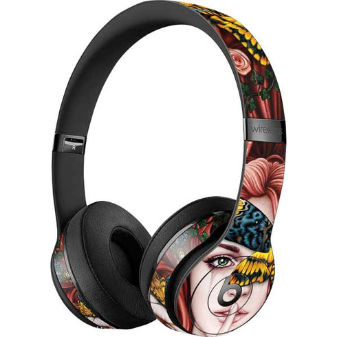 Gothic Woman and Death Moth Butterflies by Sarah Richter Beats Solo 3 Wireless Skin