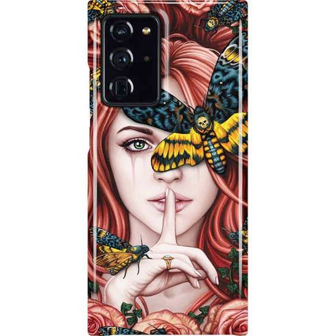 Gothic Woman and Death Moth Butterflies by Sarah Richter Galaxy Cases