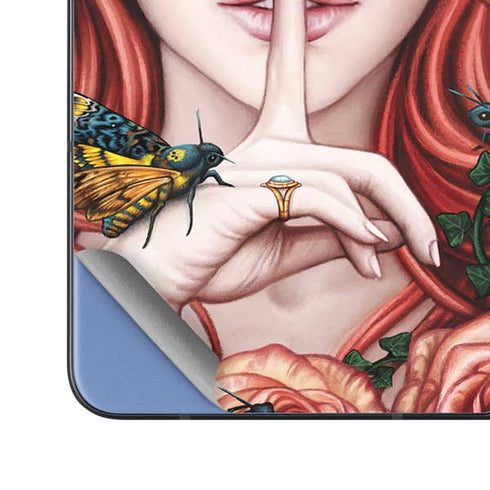 Gothic Woman and Death Moth Butterflies by Sarah Richter Galaxy Z Fold5 5G Skin