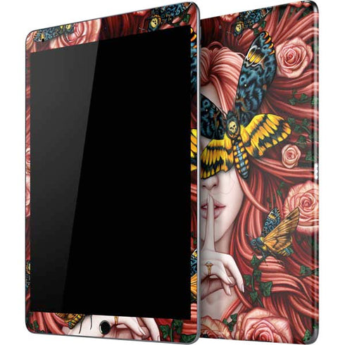 Gothic Woman and Death Moth Butterflies by Sarah Richter iPad Skins
