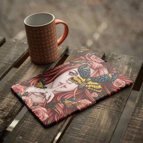 Gothic Woman and Death Moth Butterflies by Sarah Richter iPad Skins