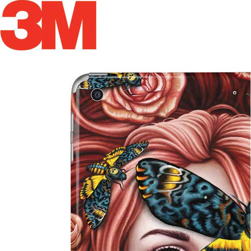 Gothic Woman and Death Moth Butterflies by Sarah Richter Apple iPad Skin