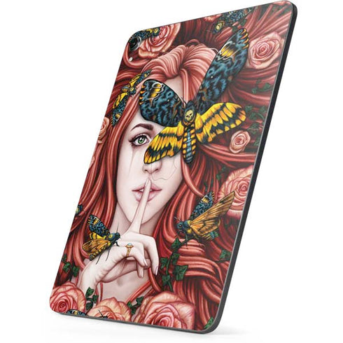 Gothic Woman and Death Moth Butterflies by Sarah Richter Apple iPad Pro Skin